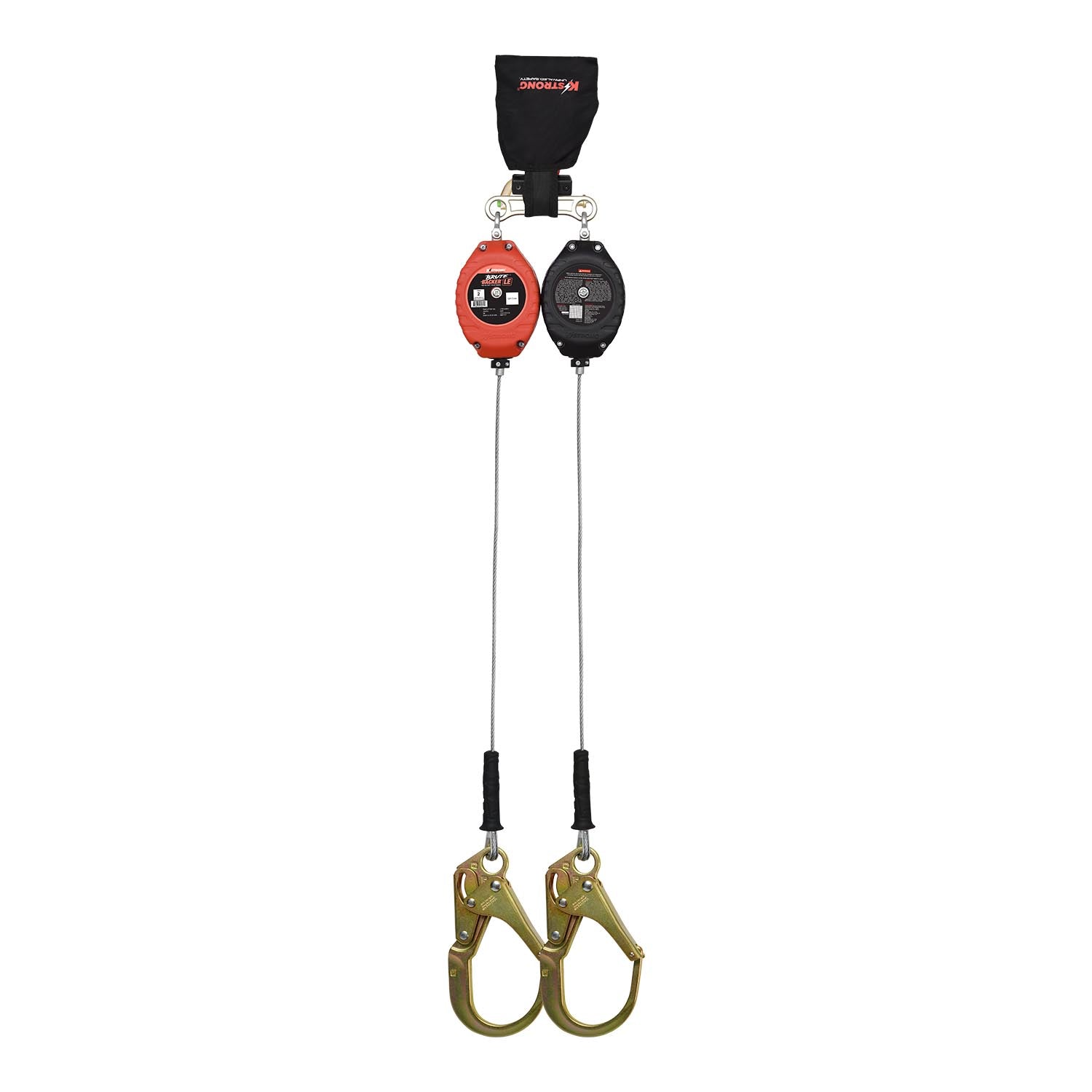 LE Dual 8.5 ft. Cable SRL-LE assembly with swivel rebar hooks at connector end and shock pack with Twin SRL connector at top (ANSI)