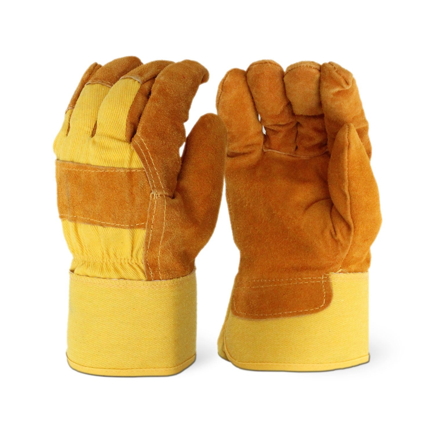 Single Pair - Pile Lined Yellow Winter Gloves