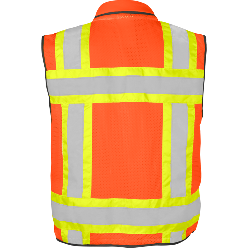 Class 2 Flame Retardant Surveyor Safety Vest (Hi Vis Orange)