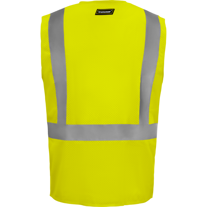 Hi Vis Lime Flame Retardant Reflective Vest w Clip Holders