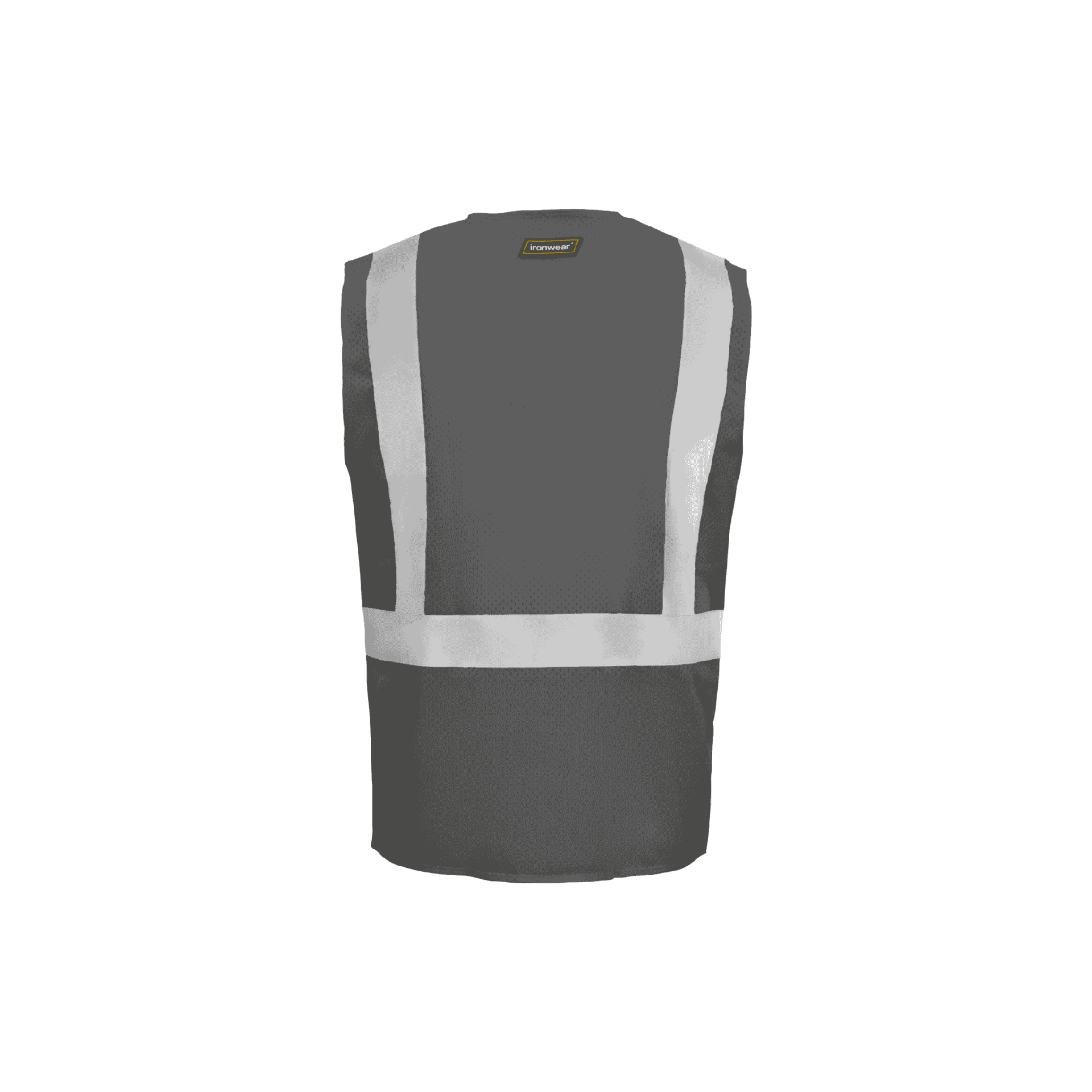 Gray Economy Zipper Closure Vest