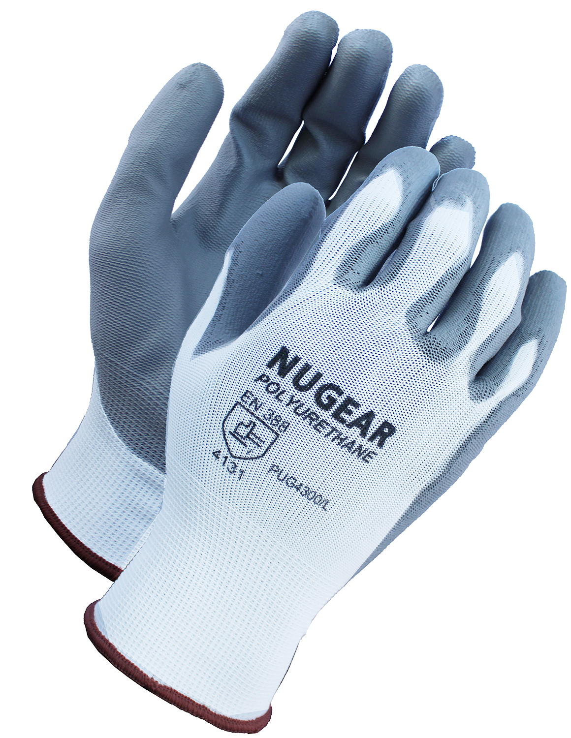 12 Pairs -White Polyurethane Coated Nylon Gloves