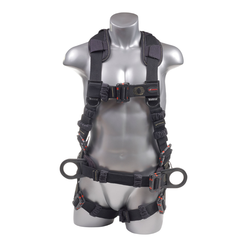 Element Arc Flash Rated 5-Point Full Body Harness Padded with Belt, 3 D-rings, Mating Buckle Legs and Chest (ANSI)