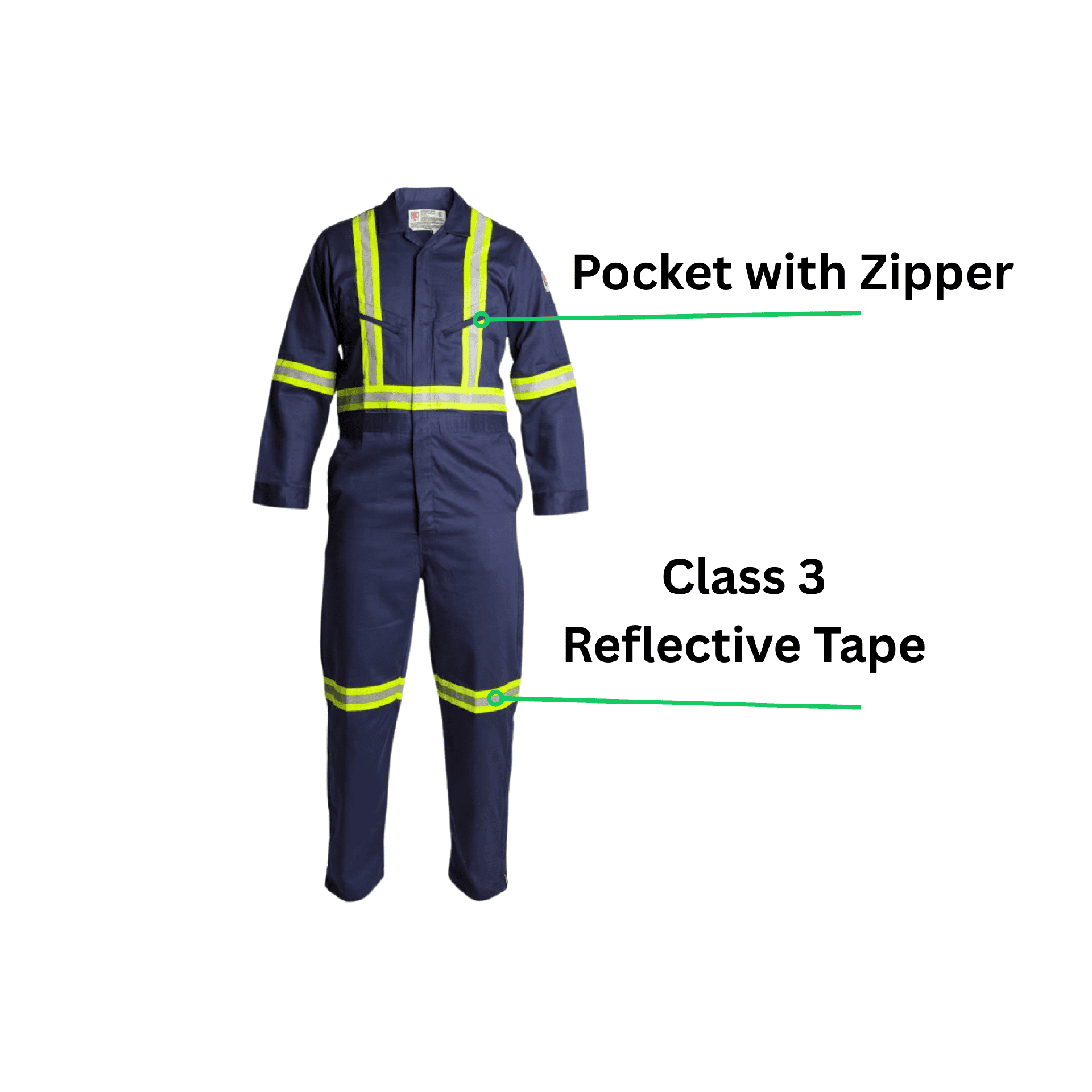 FR Coveralls – NFPA 70E CAT 2 Flame-Resistant Coveralls with ANSI Class 3 Visibility