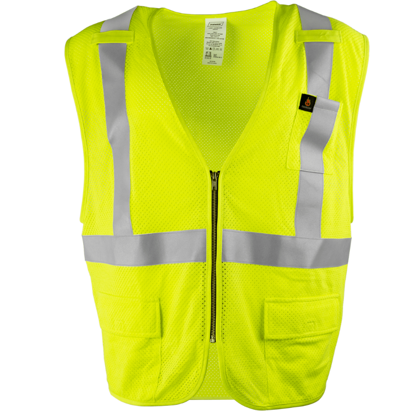 Class 2 Lime Flame Retardant Protective Safety Vest