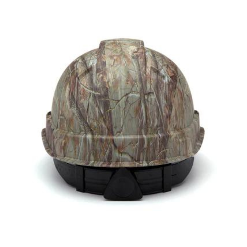 Matte Camo Pyramex Ridgeline HD Cap Style Hard Hat 4-Point Ratchet Suspension