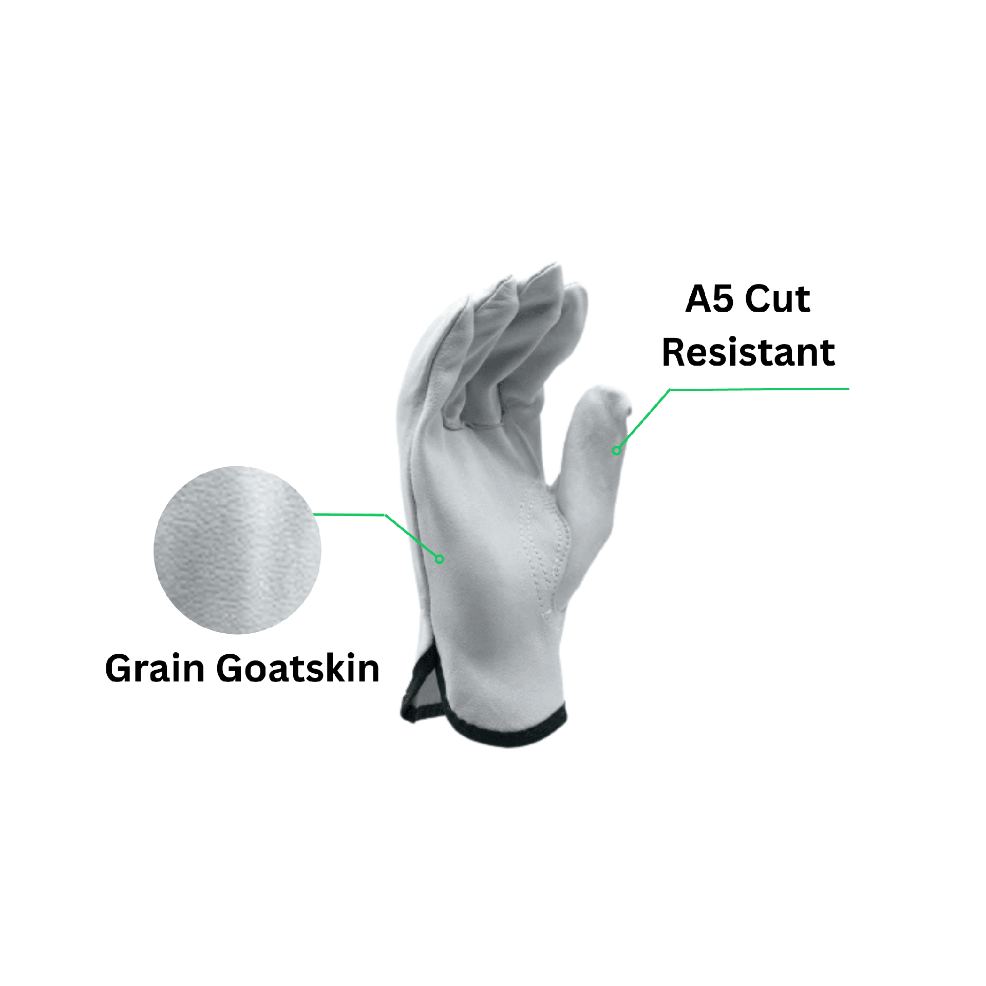 12 Pairs - Premium Grade Top Grain Goatskin Driver Gloves