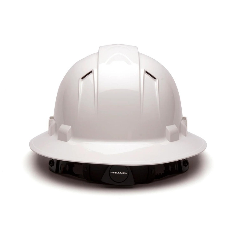 Pyramex Ridgeline Full Brim 4 Pt Hard Hats - Vented