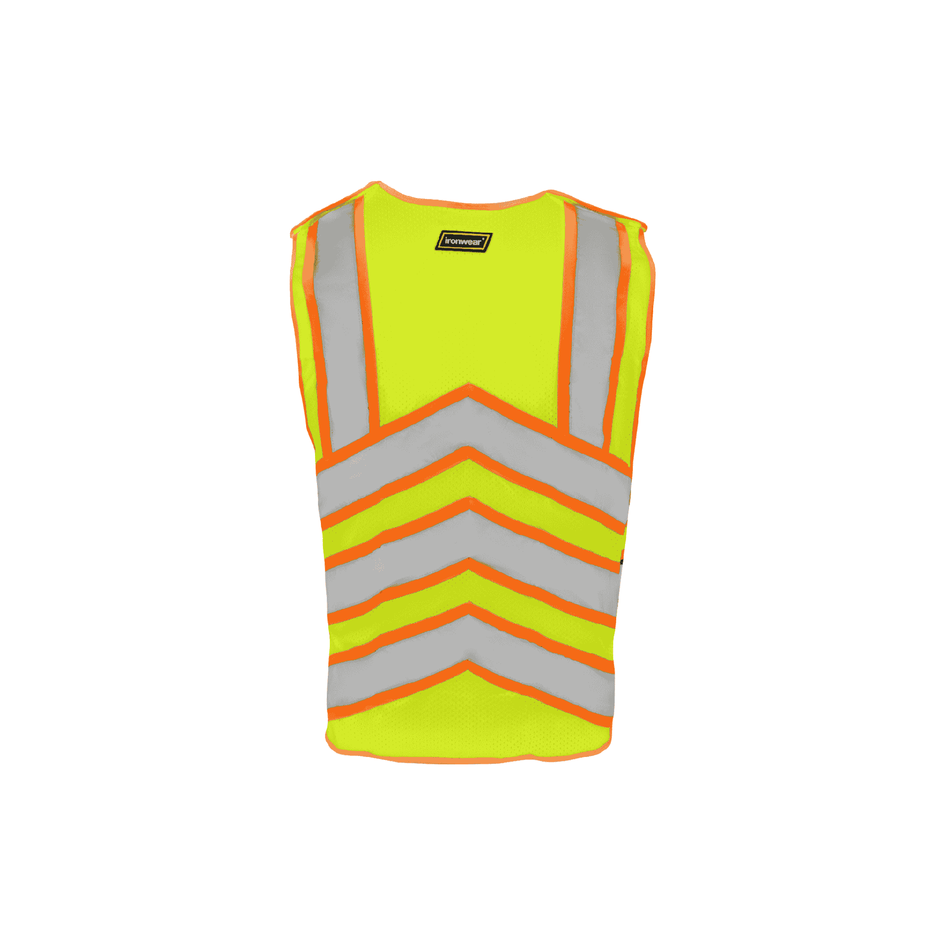 Class 2 Lime 5 Point Breakaway Safety Vest with Chevron Back Pattern