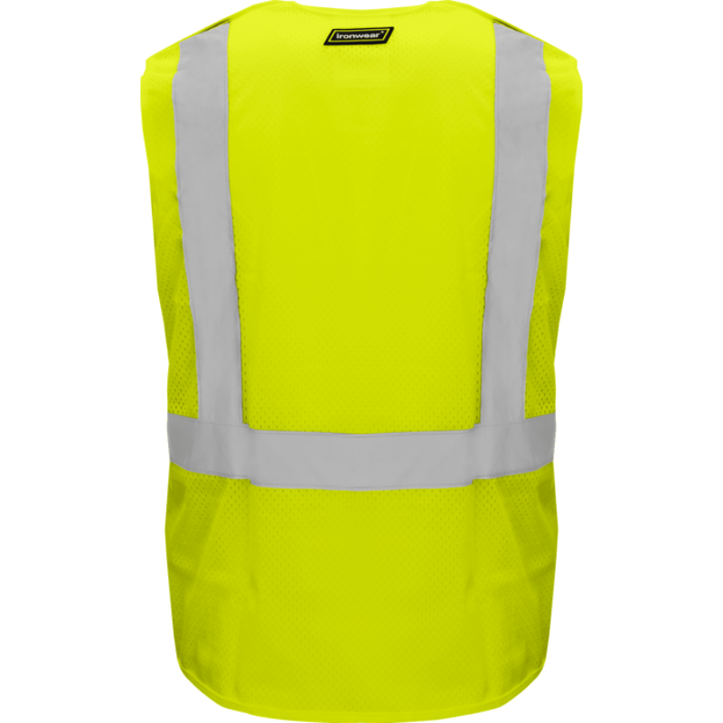 Lime Class 2 FR Vest - Hook & Loop Front Closure with Breakaway on Shoulders and Sides