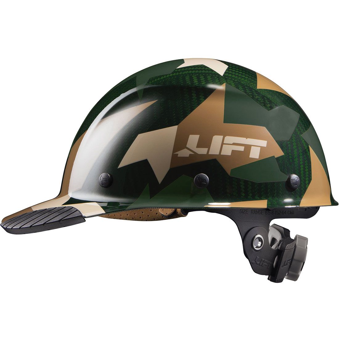 Lift DAX Carbon Fiber Cap Brim Hard Hat (Jungle Camo Gloss)