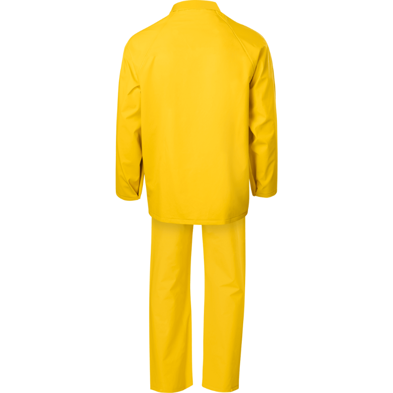 Flame Retardant 3 Piece PVC/Polyester Rainsuit (Yellow)