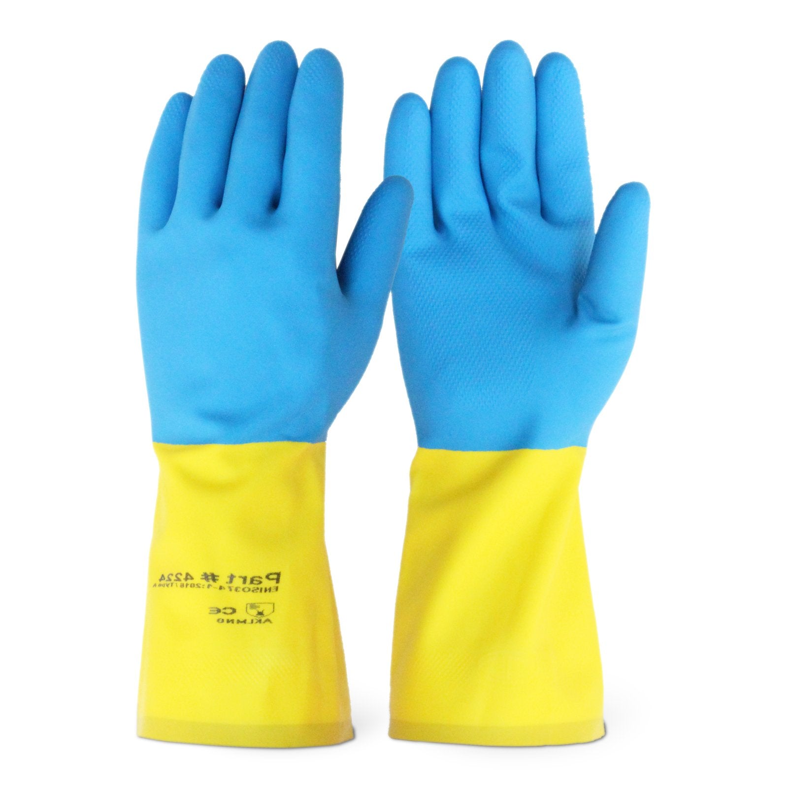 12 Pairs - Neoprene Coated Latex Gloves