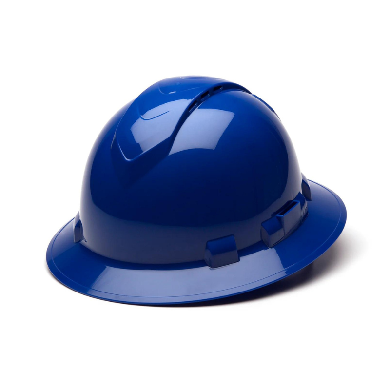 Pyramex Ridgeline Full Brim 4 Pt Hard Hats - Vented