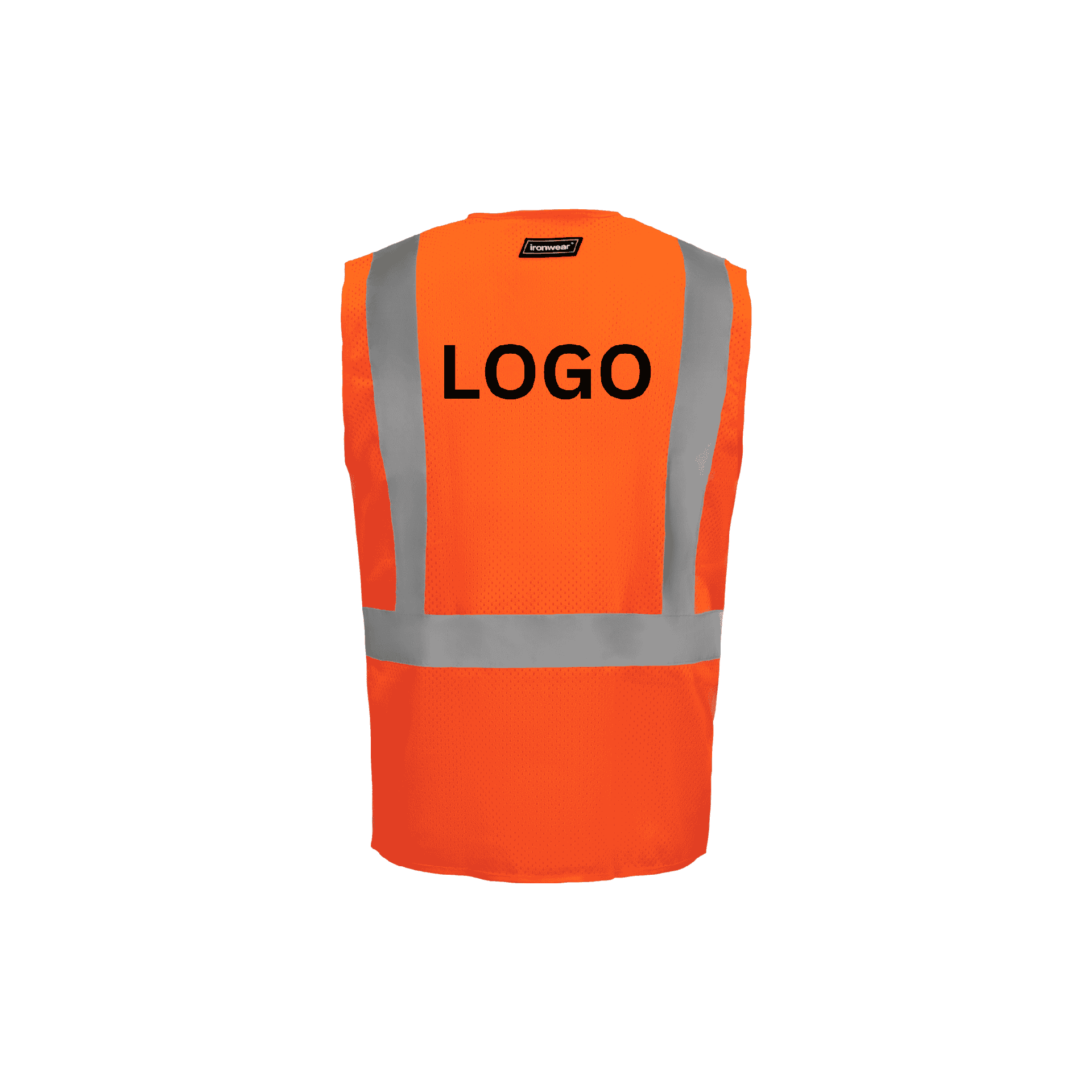 Class 2 Orange Safety Vest with Suspender Pattern Reflective Tape