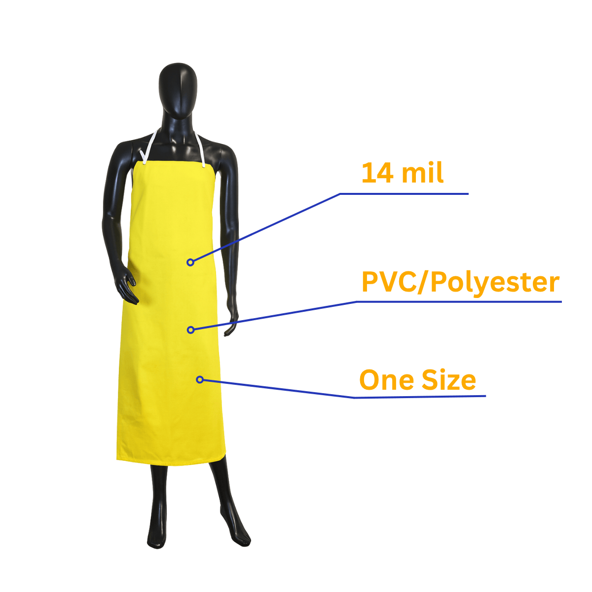 14 Mil PVC Yellow Apron
