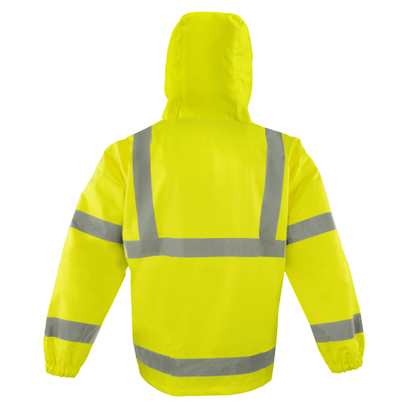 Hi Vis Jacket with Attached Hood