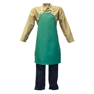 9 oz FR Green Cotton Bib Apron, 24" x 36"