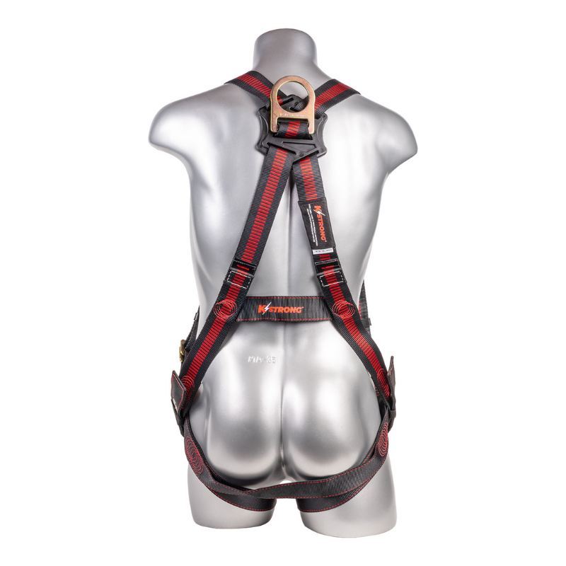 Elite 5-Point Full Body Harness, Dorsal D-ring, Front D-ring, TB Legs – (ANSI)