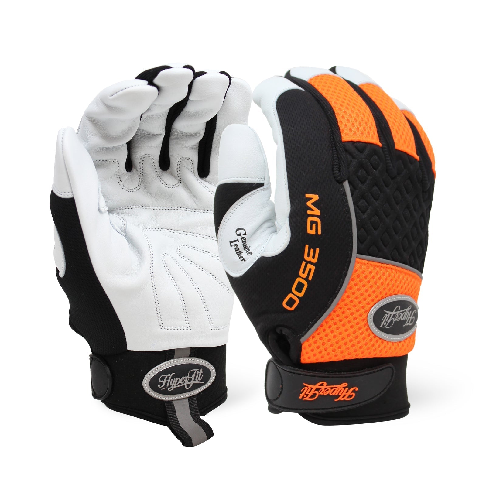 Single Pair - Perfect-Grip Orange Premium Goatskin Mechanic Glove