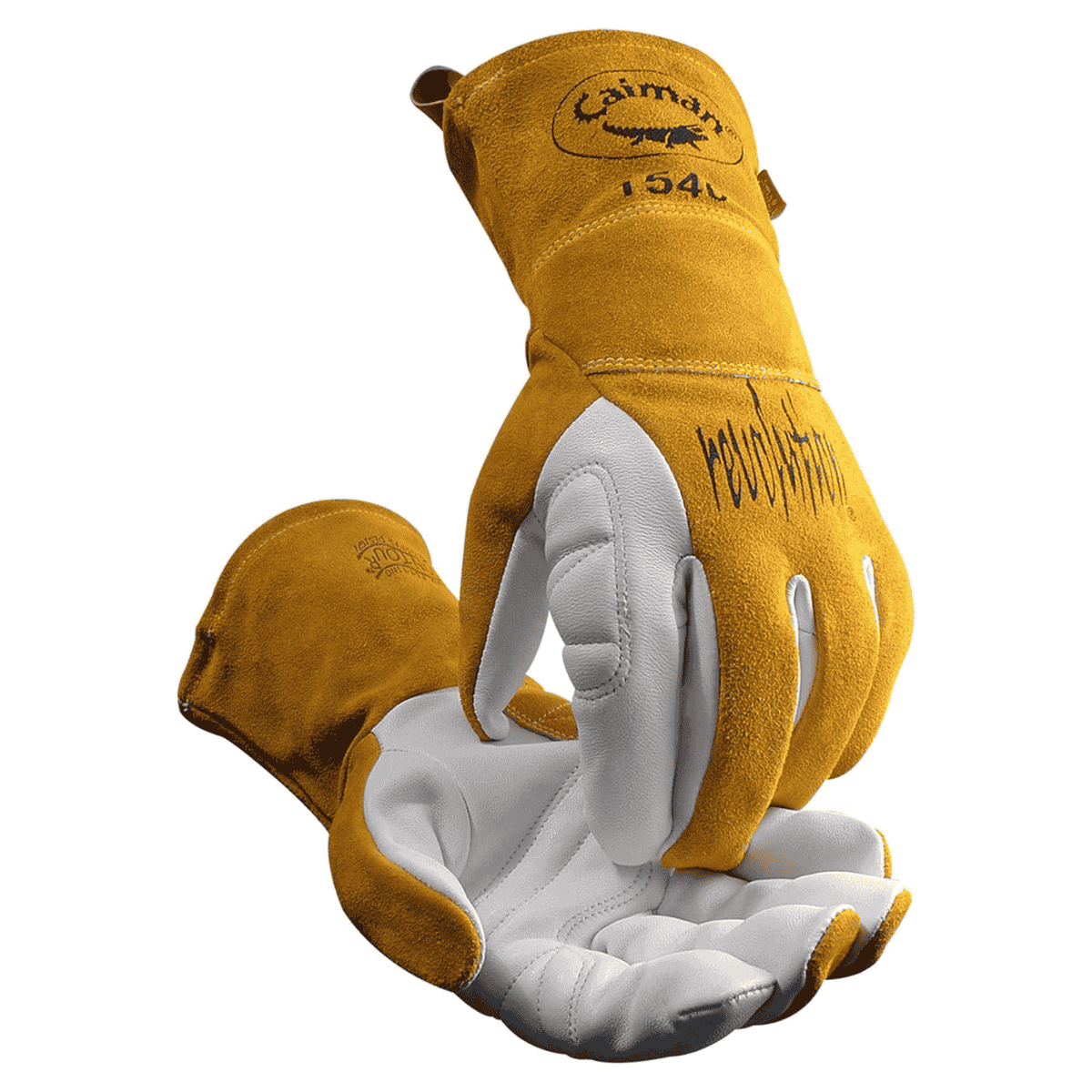 Single Pair - Caiman Premium Goat Grain TIG Welding Glove and 4 inch Extended Cuff
