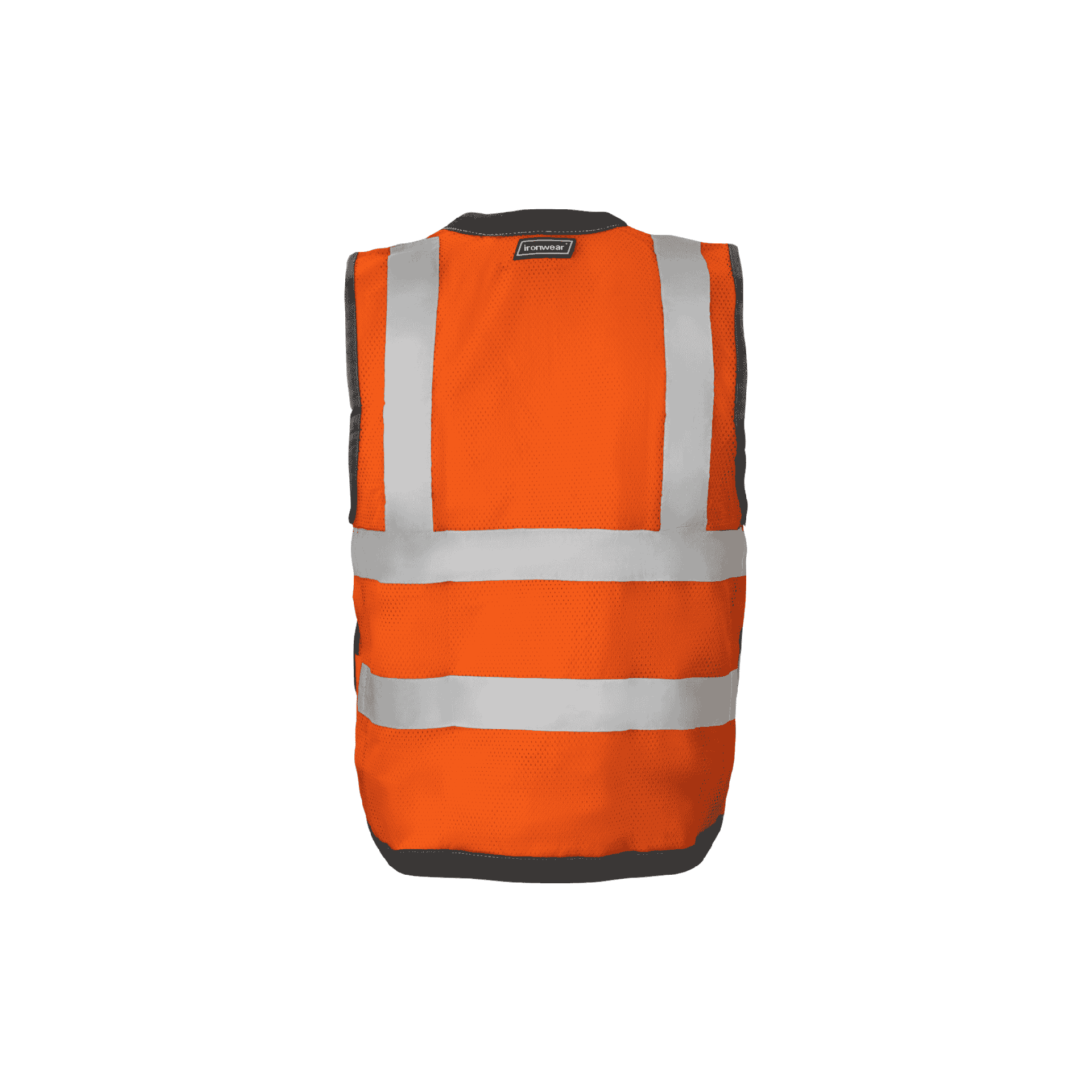 Class 2 Orange Snap Front and Side Closure Vest