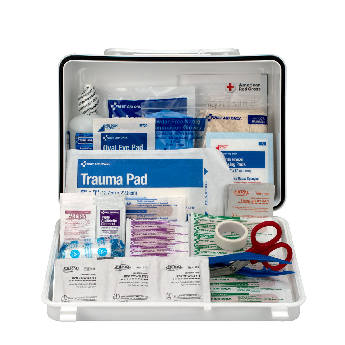 25 Person First Aid Kit, Plastic Case