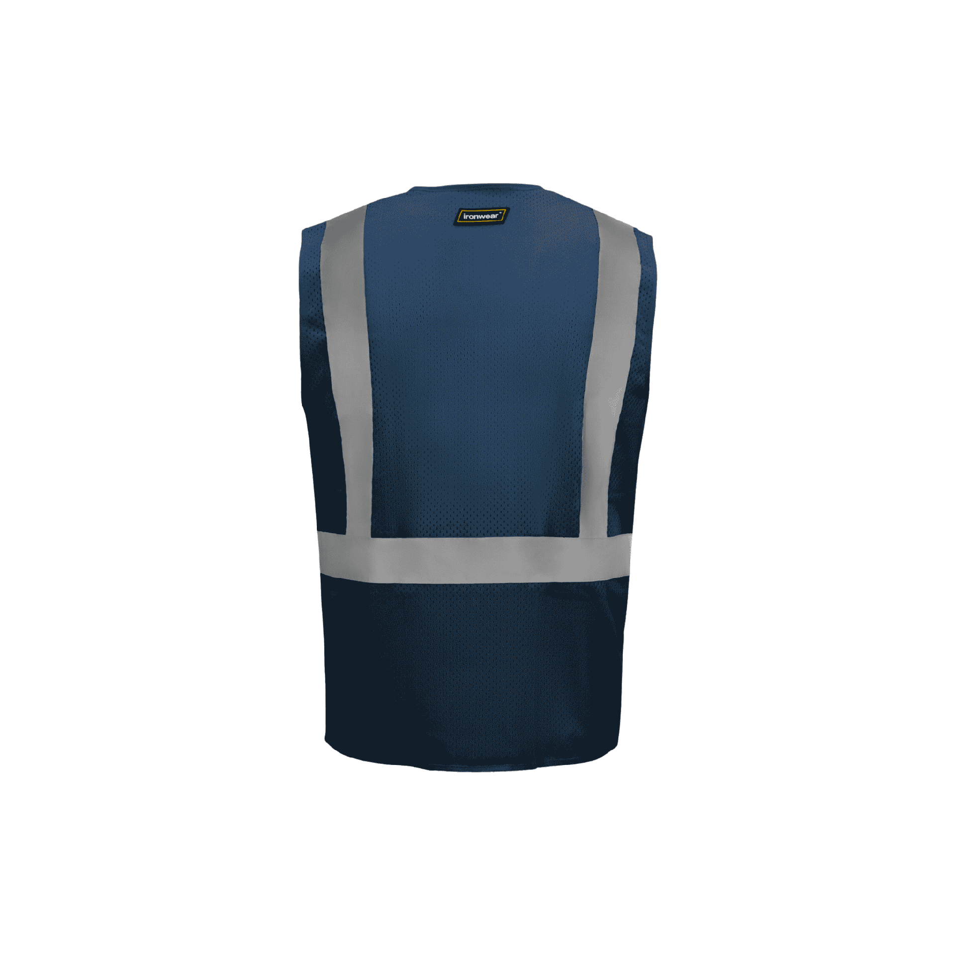 Blue Safety Vest with Suspender Pattern Reflective Tape