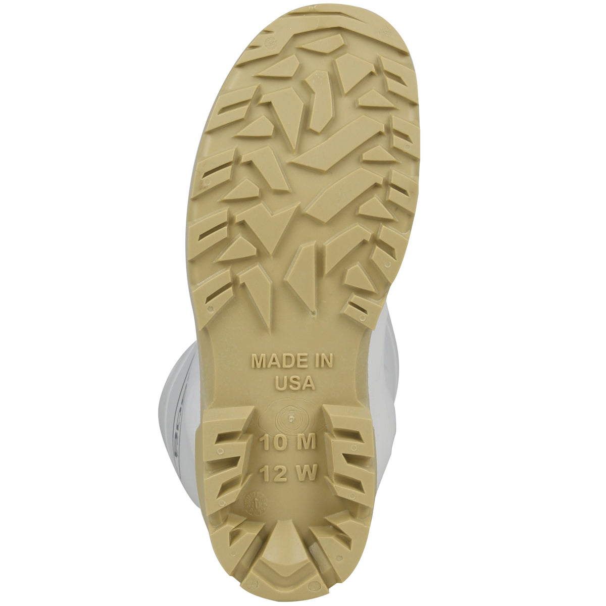 16" White PVC PlainToe Boot