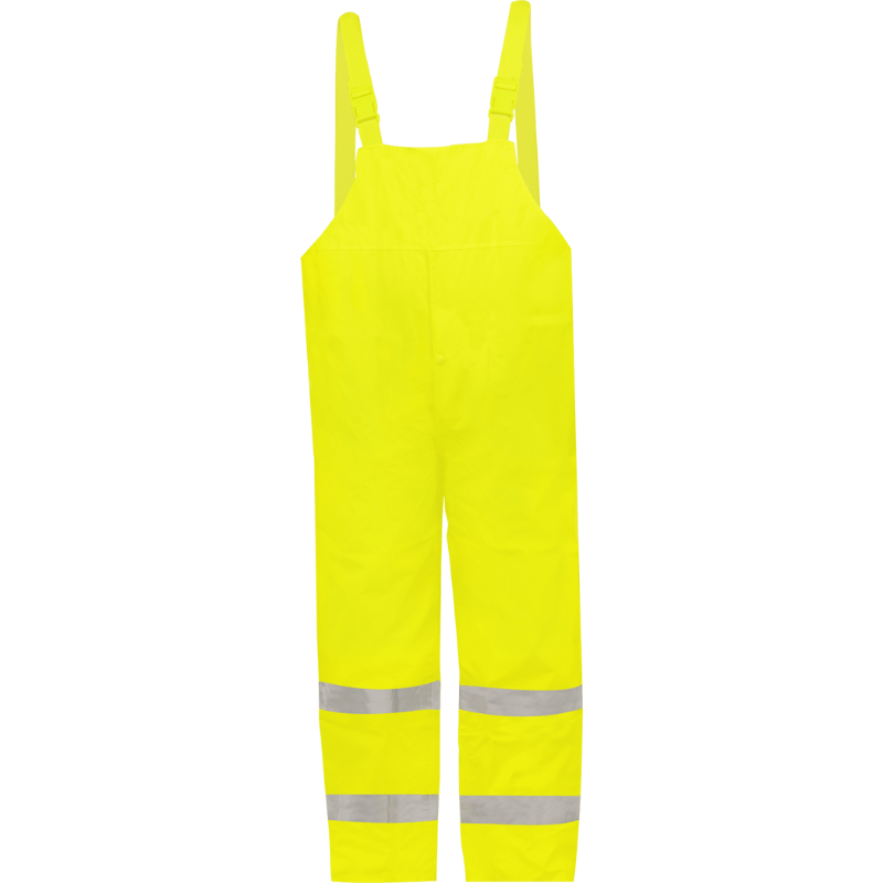 Class 3 Hi Vis Lime 2 Piece PU Rainsuit