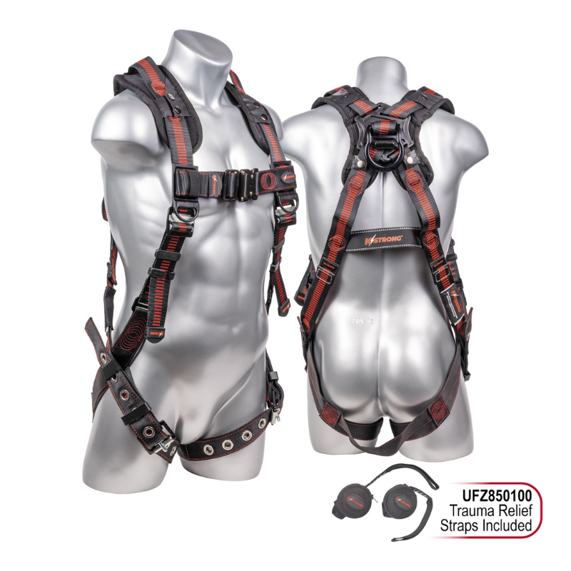 Elite+ 5-Point FBH, Enhanced Aluminum Dorsal D-Ring, TB Legs, QC Chest, Removable Padded Shoulder, Spring Torso Adjusters, Multi-Flex Feature for Ease of Mobility Harness