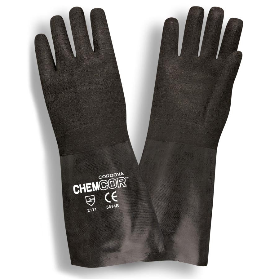 Single Pair - 14 inches Supported Neoprene Gloves with Rough Finish (Pair)