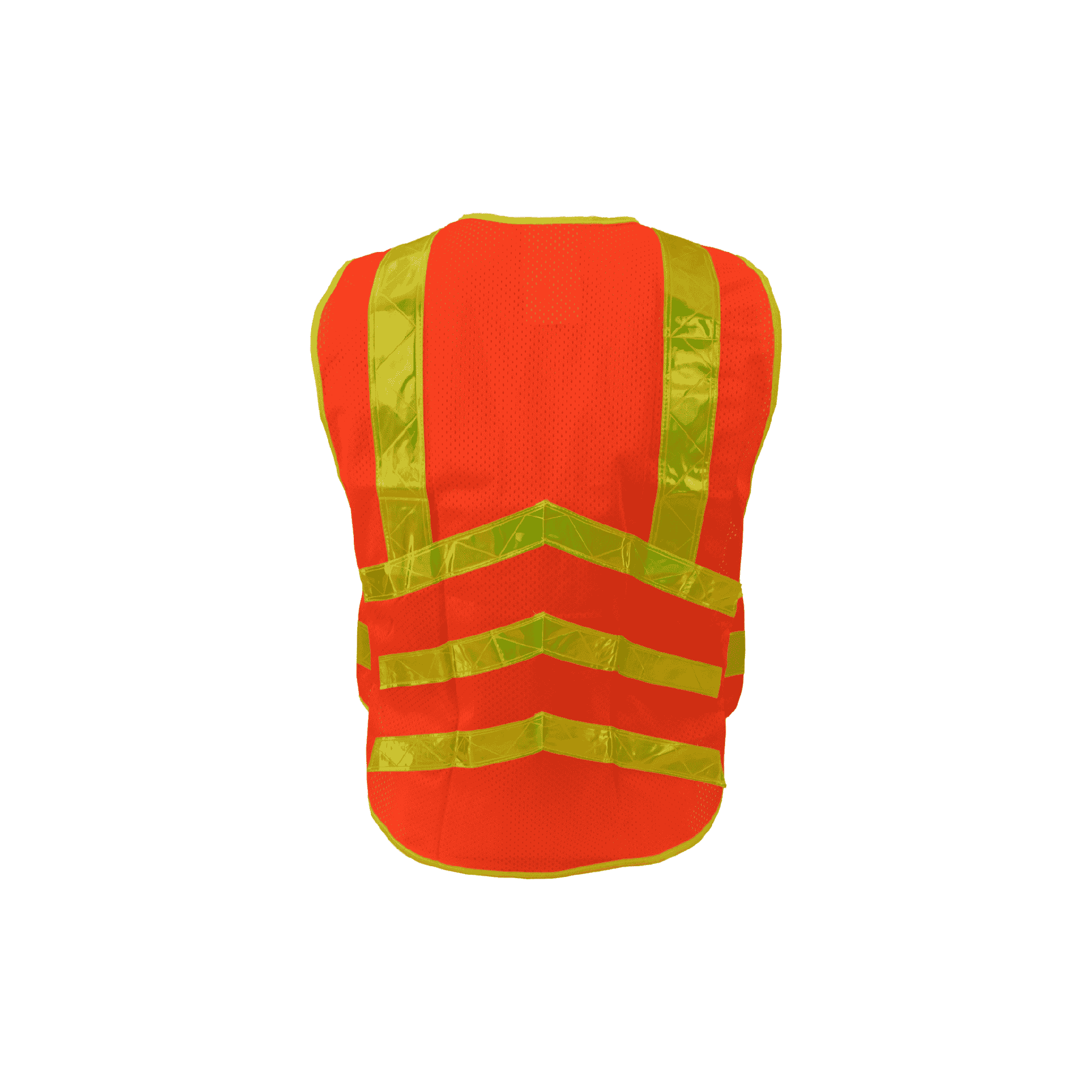 Economy Orange Polyester Mesh Hook and Loop Safety Vest