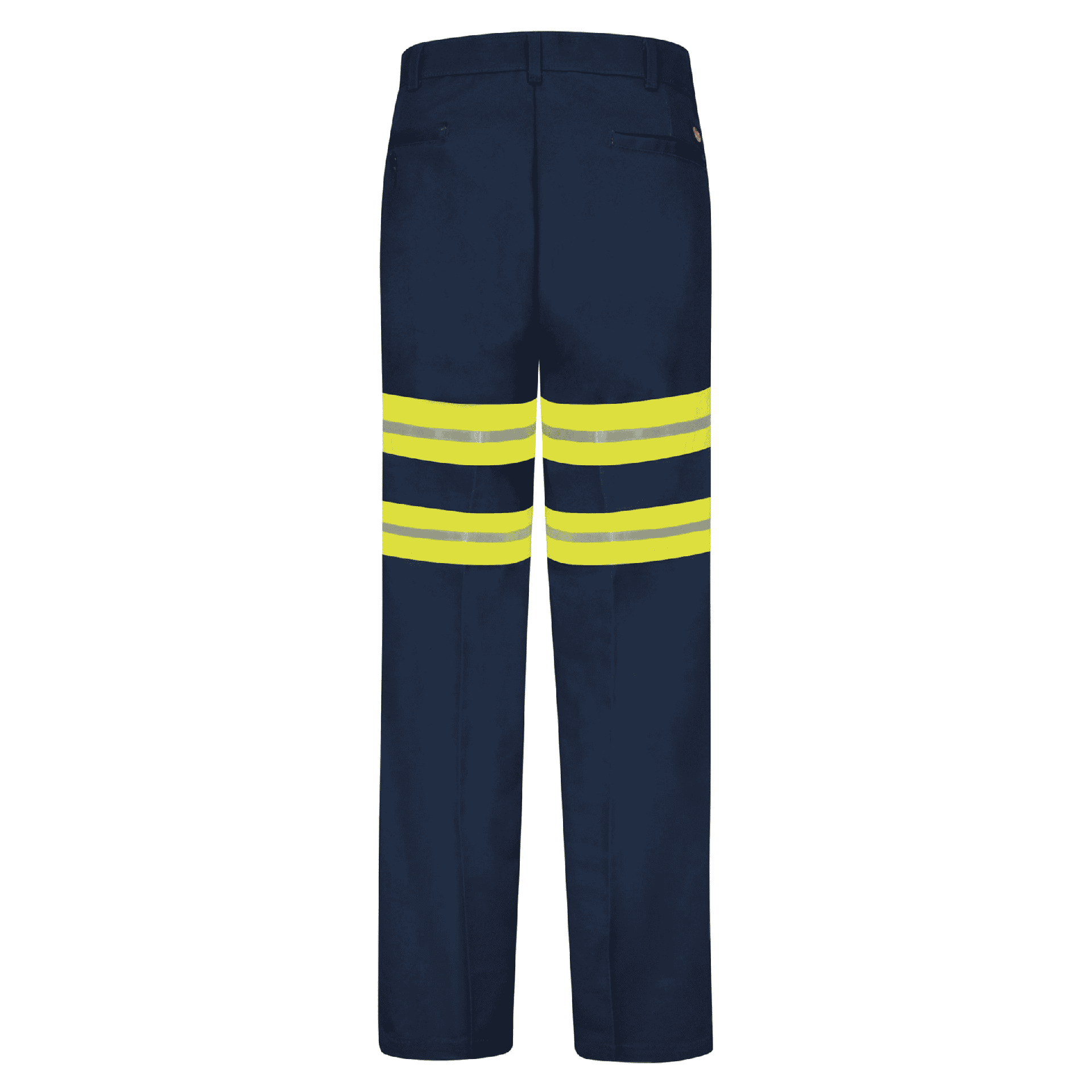 Enhanced Visibility Cotton Work Pants – Navy Blue, Wrinkle-Resistant
