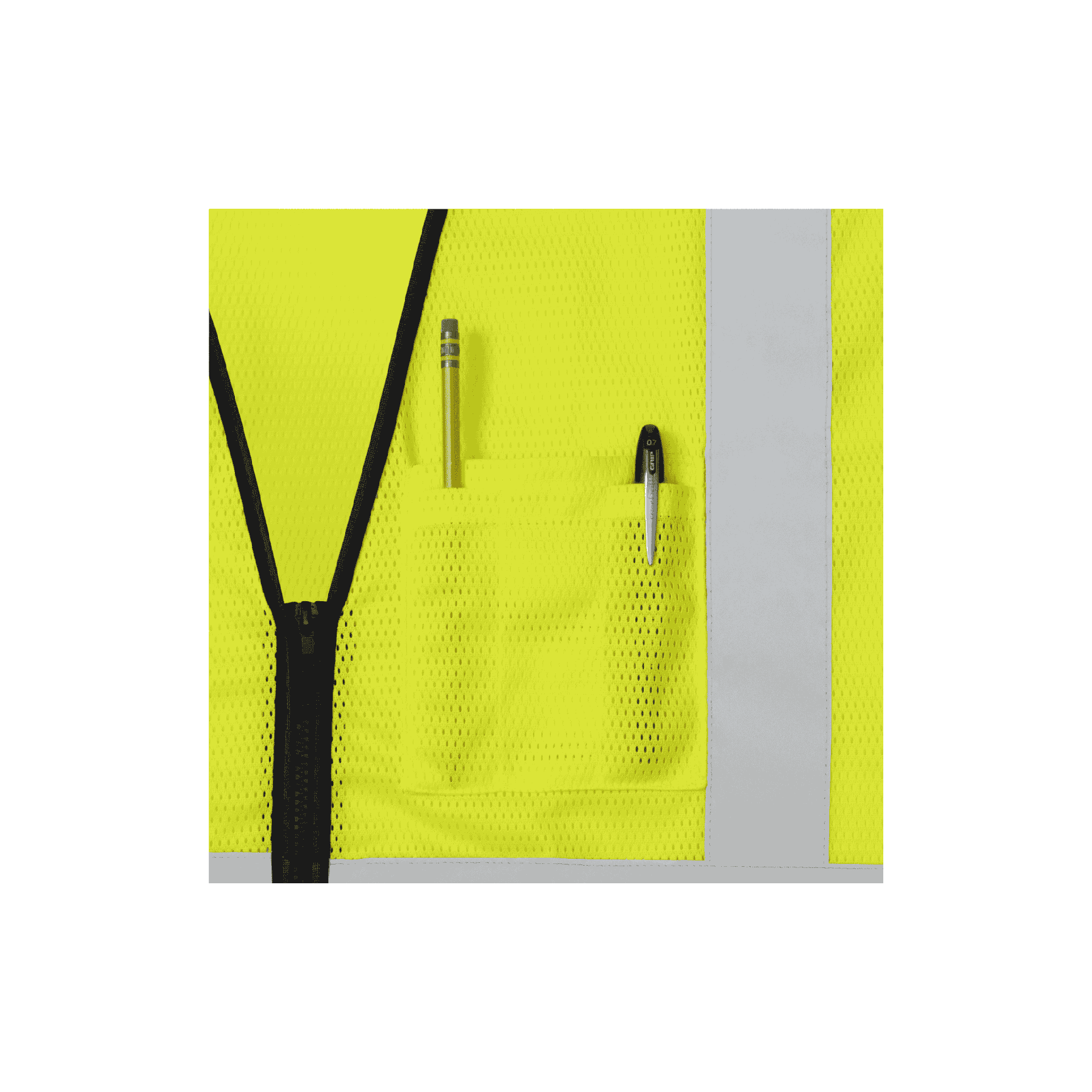 Class 2 Lime Safety Vest with 8 Pockets