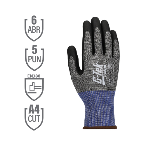 12 - Pairs G-Tek® PolyKor® Foam Nitrile Coated, Touchscreen Compatible Cut Resistant