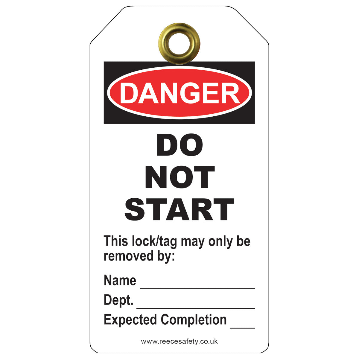 REECE  Danger Do Not Start Tough Tag (Pack of 10)