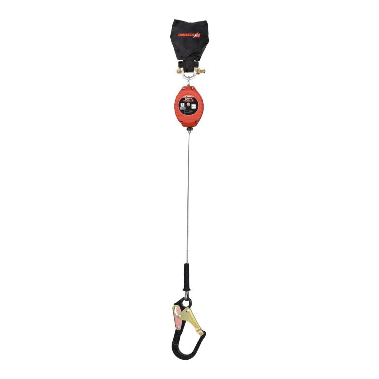 LE 8.5 ft. Cable SRL-LE with Aluminum swivel rebar hook at connector end and shock pack with Twin SRL connector at top (ANSI)