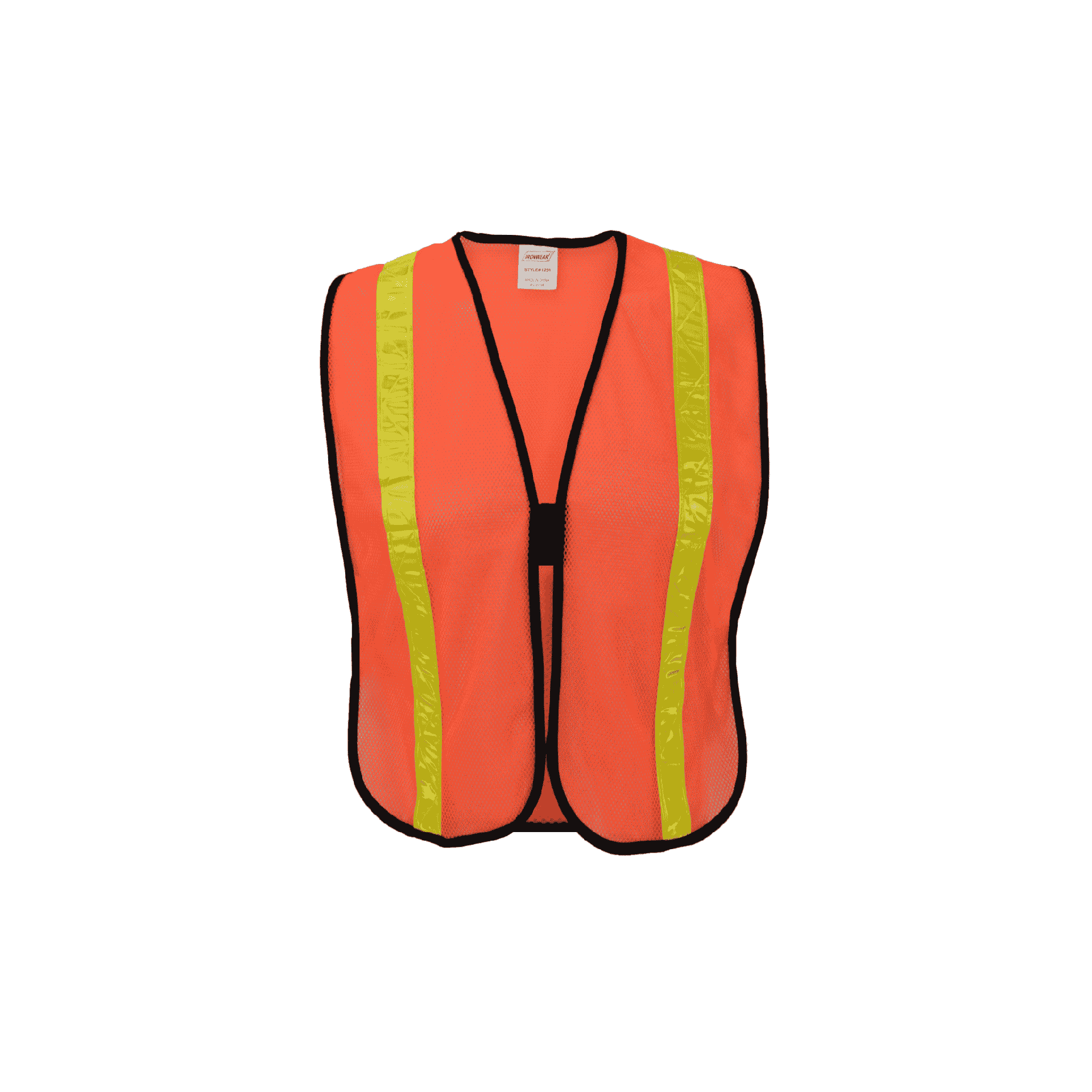 Economy Orange Safety Vest with Hook and Loop Closure