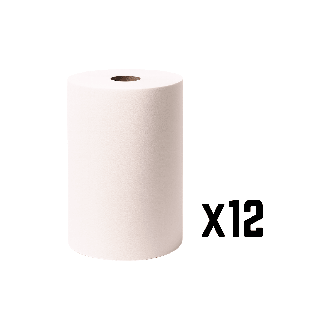Hard Wound Roll Towel 1-Ply, Bleached, 8"x600,12 Rolls
