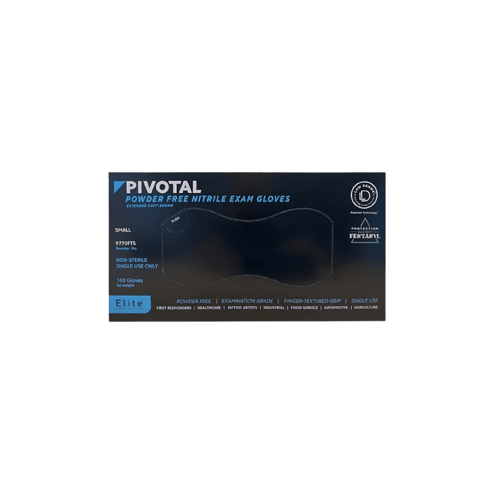 5 Mil Black Nitrile Gloves Extended Cuff