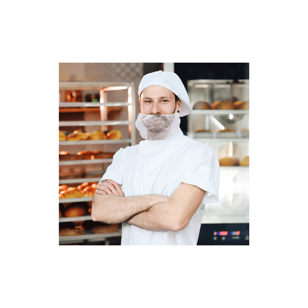 Beard Covers – 18" White Nylon Beard Net (1,000 pieces/case)