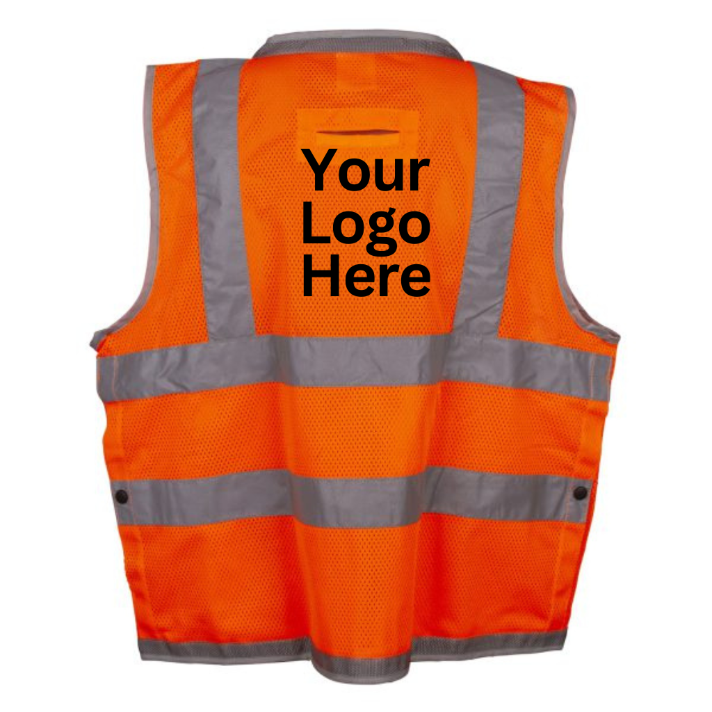 Class 2 Hi-Vis Orange Heavy Duty, Surveyor Vest