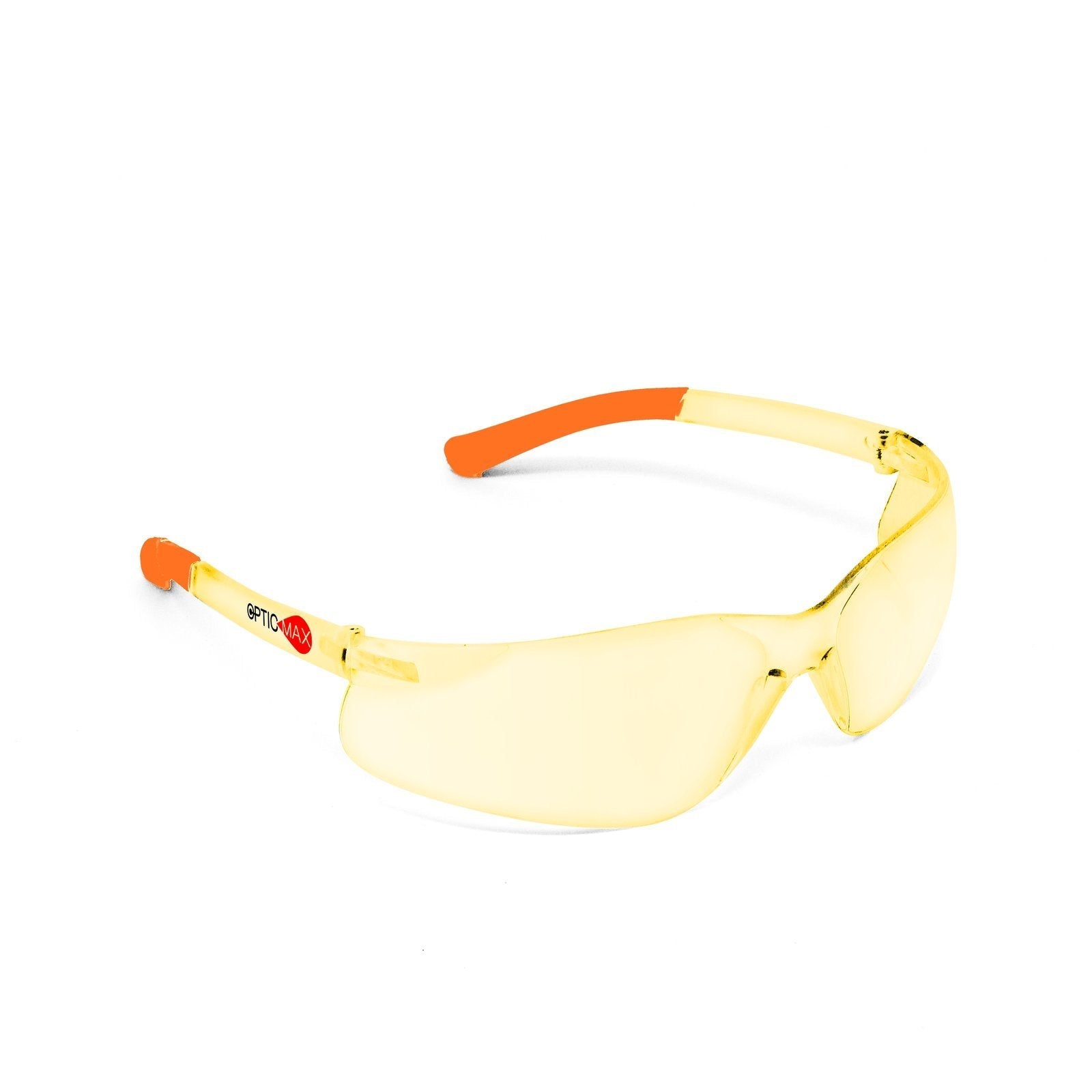 Amber Lens Wrap-Around Rubber Tip Glasses