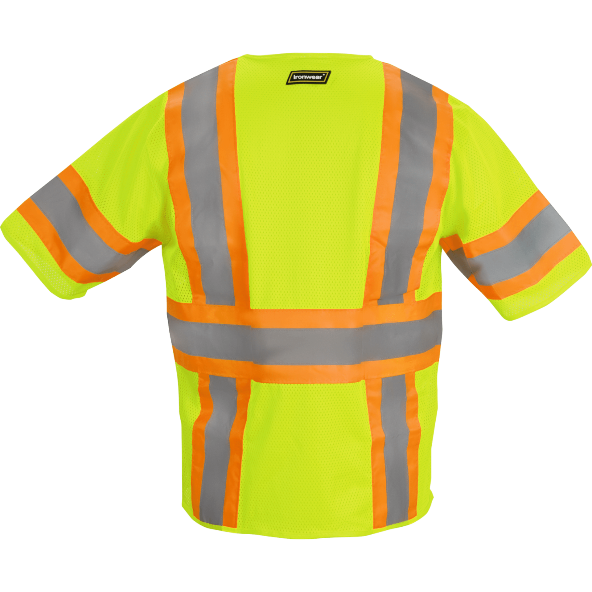 Class 3 Lime Flame Retardant Safety Vest with Zipper Front and Sleeves