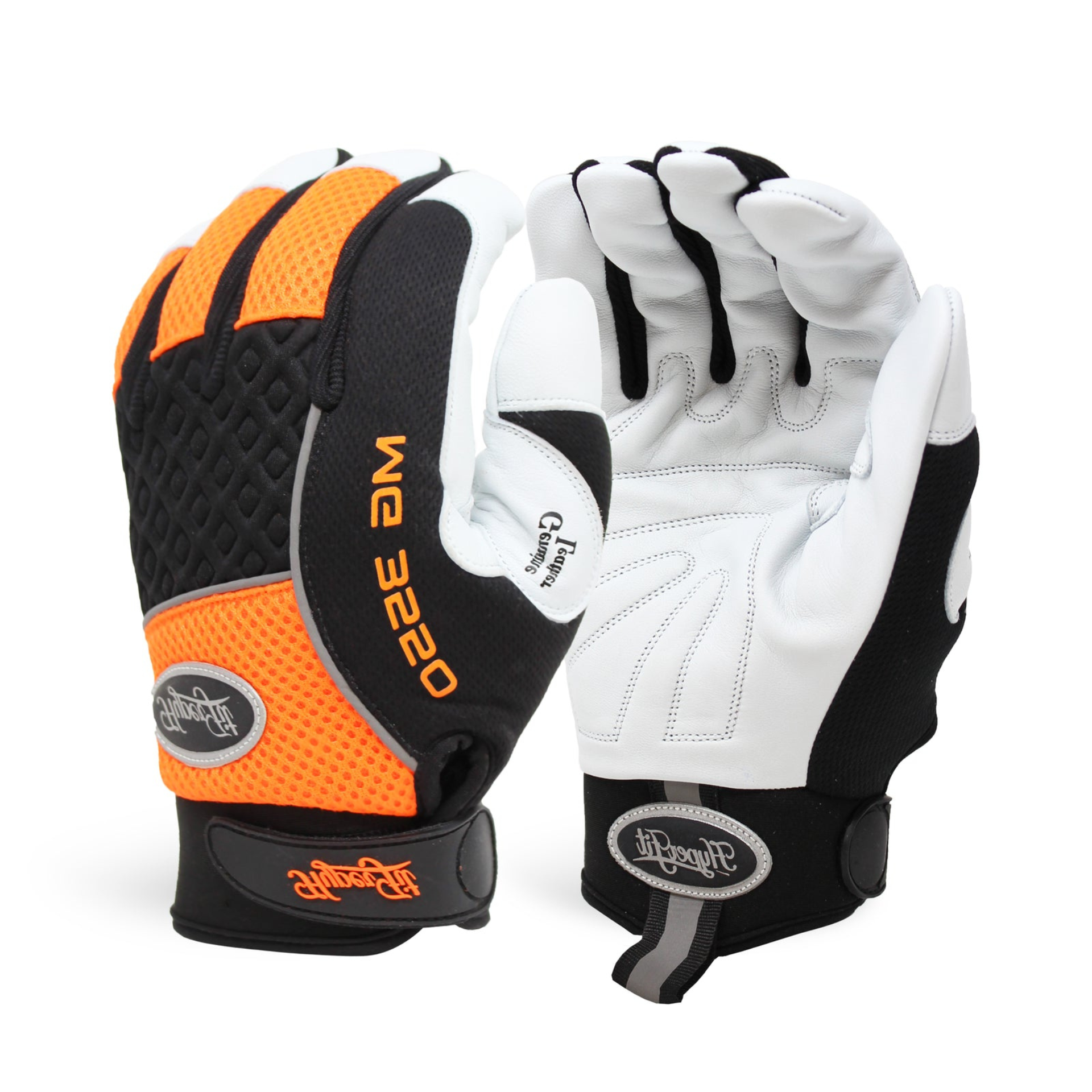 Single Pair - Perfect-Grip Orange Premium Goatskin Mechanic Glove