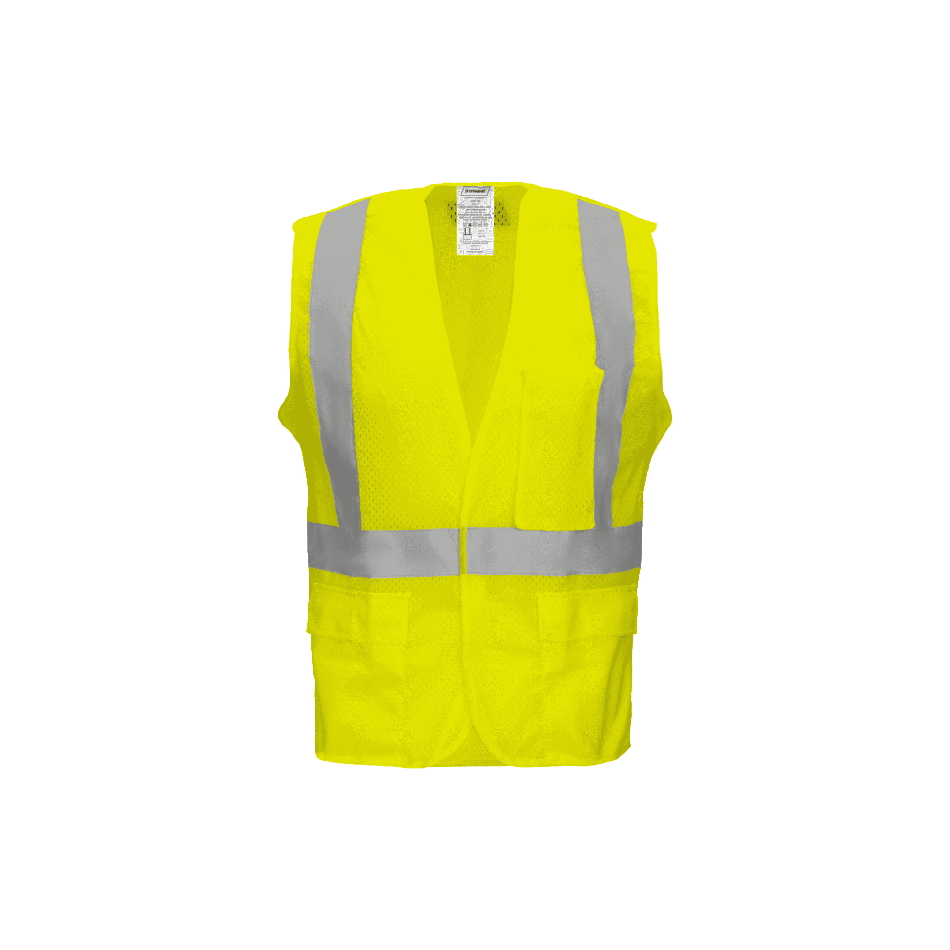 Class 2 Safety Vest with Hook and Loop Closure (Hi Vis Lime)