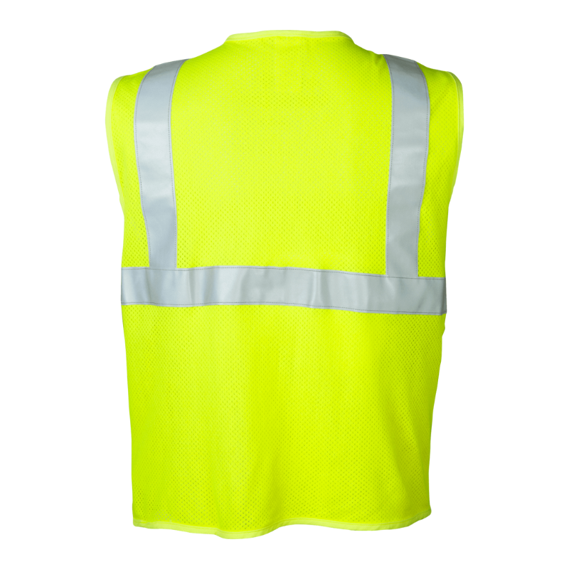 Class 2 FR Safety Vest with Zipper Closure (Hi Vis Lime)