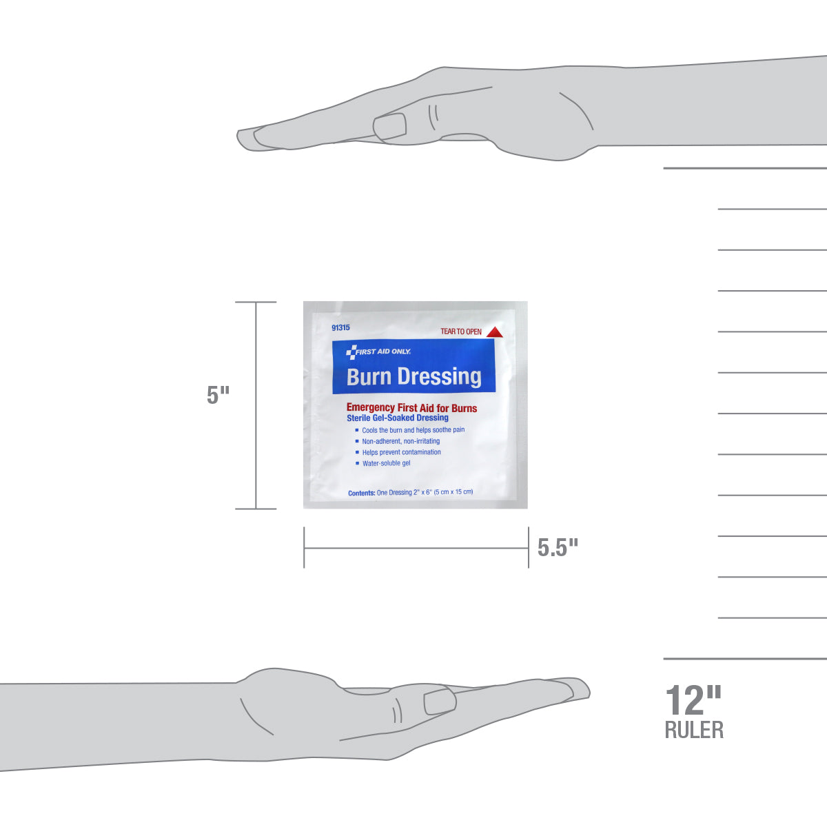 FAO Burn Dressing, 2" x 6"