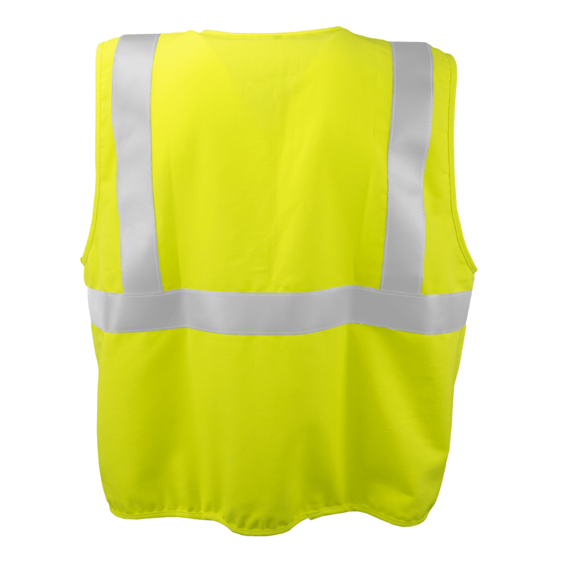 Class 2 FR Safety Vest (Hi Vis Lime) with Zipper Front Closure